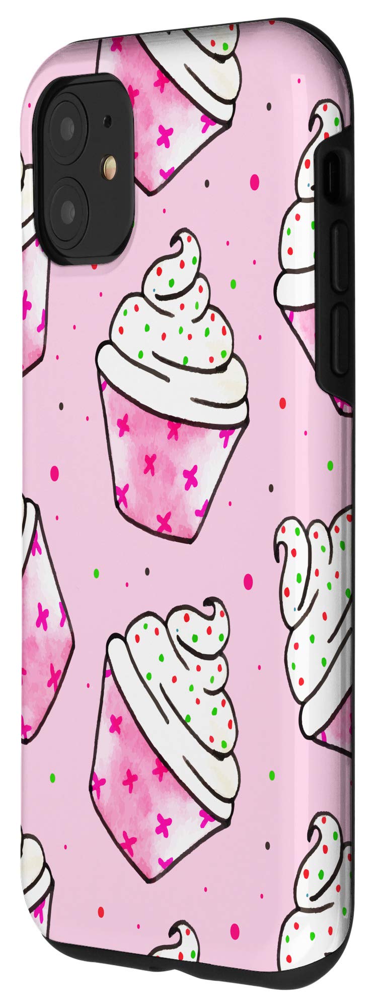 Cute Pink Cupcake iPhone 11 Case for Girls - Trendy Protective Phone Cover for School, Travel & Everyday Use