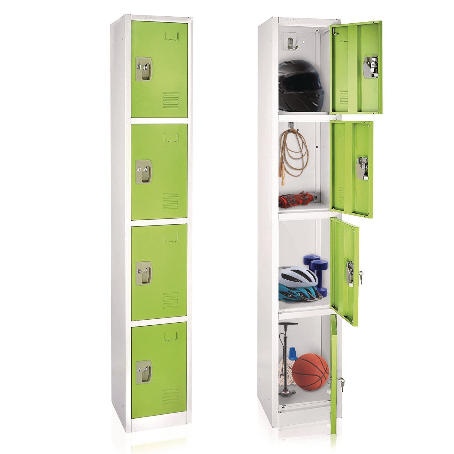 AdirOffice 4-Compartment Steel Storage Locker - 12