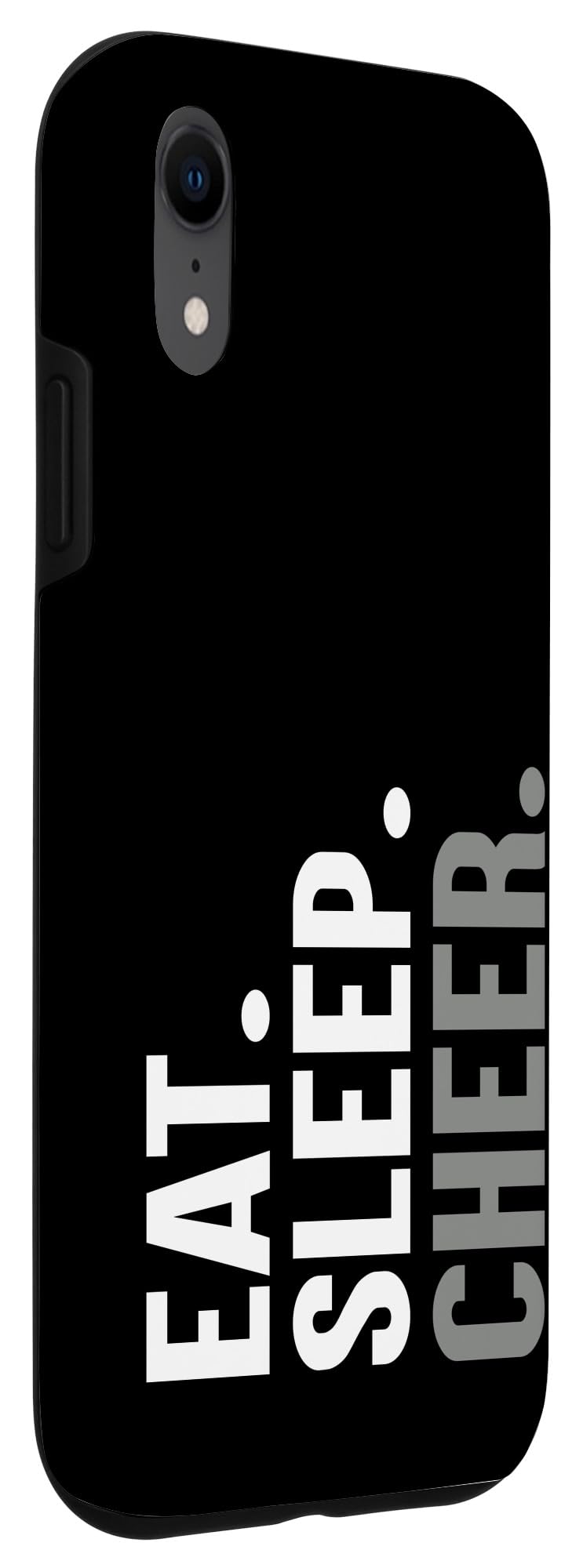 iPhone XR Case - Eat Sleep Cheer Repeat Cheerleader Design - Durable Protective Phone Cover for Cheerleading Fans - Perfect for Games, Practice & School Spirit
