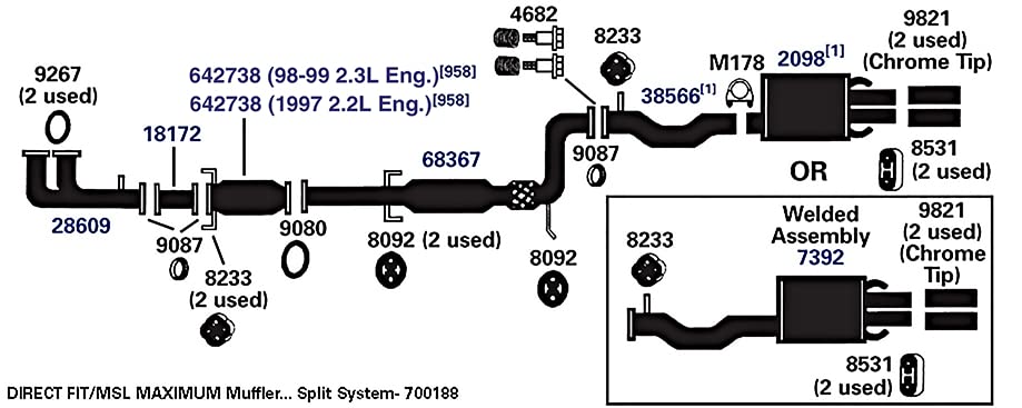 AP Exhaust Pipe 38566 - High-Performance for Cars & Trucks