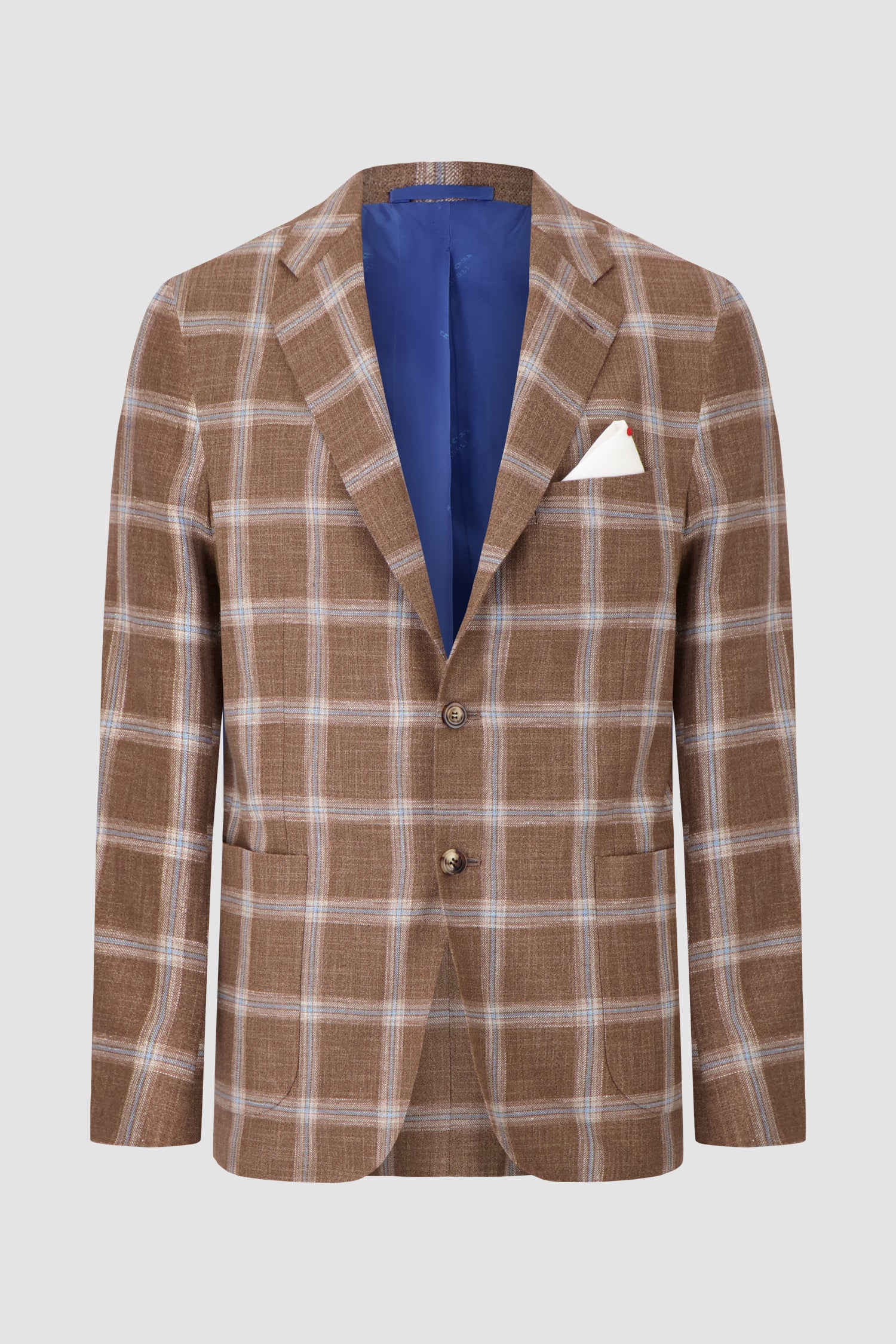 Premium Kiton Brown Blazer for Men - Classic Tailored Wool Sport Coat | Perfect for Business Meetings, Weddings & Formal Events