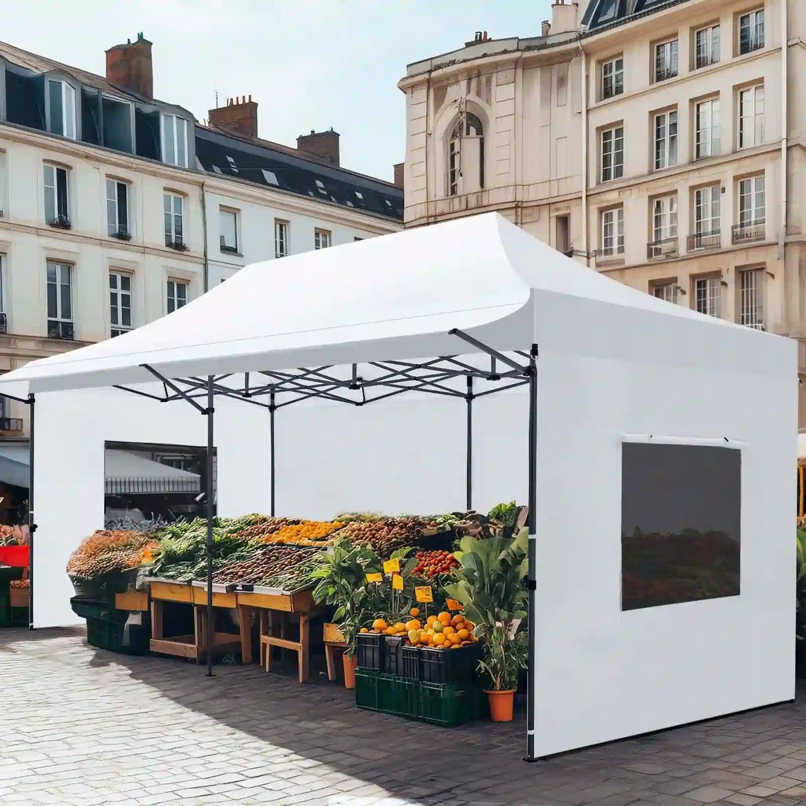 Heavy Duty Commercial Pop Up Canopy Tent - Waterproof Instant Shelter for Outdoor Events, Parties, Markets & Camping