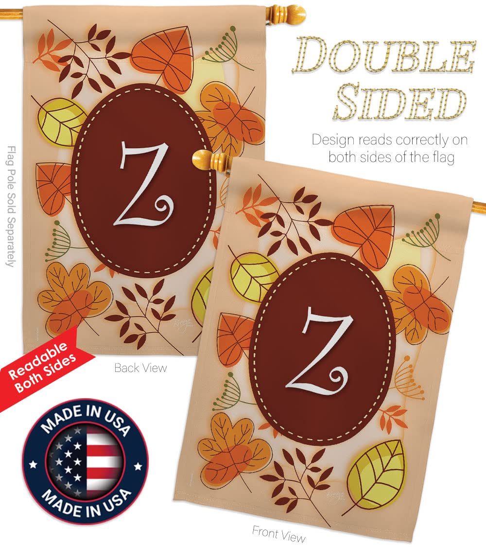 Autumn Z Initial House Flag Set - 28