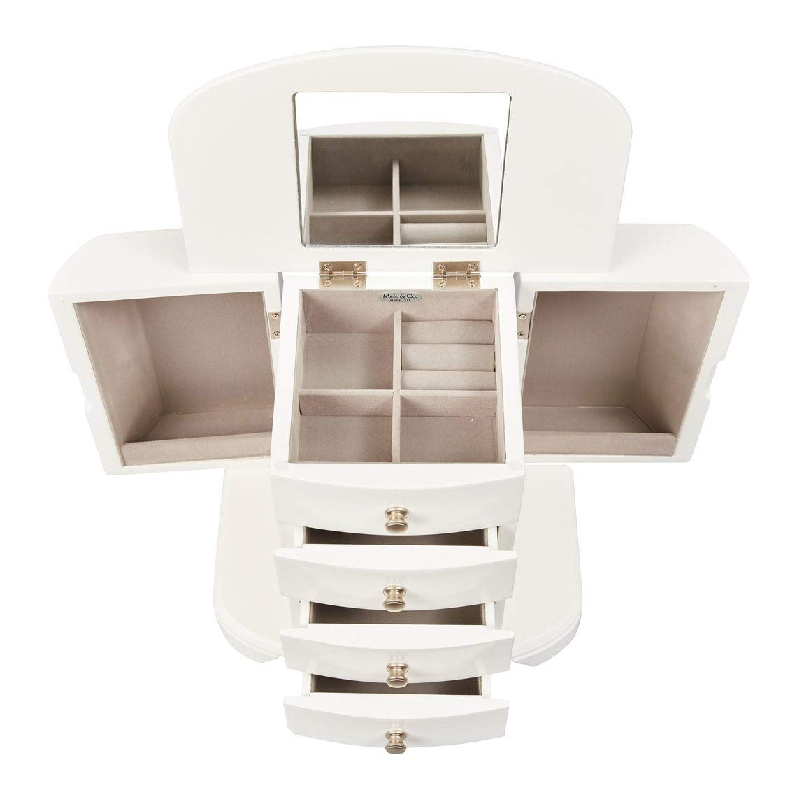 Mele & Co Kaitlyn Personalized Musical Jewelry Box - Custom Engraved Modern Jewelry Organizer for Women & Girls | Perfect Gift for Birthday, Anniversary & Special Occasions