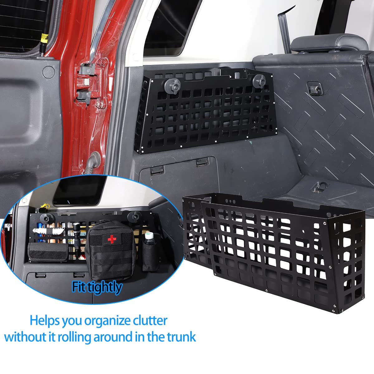 HappyHorse Trunk Organizer for Toyota FJ Cruiser 2007-2021 - Left Side Storage Box B, Car Accessories & Sundries Compartment - Perfect for Road Trips, Camping & Daily Organization