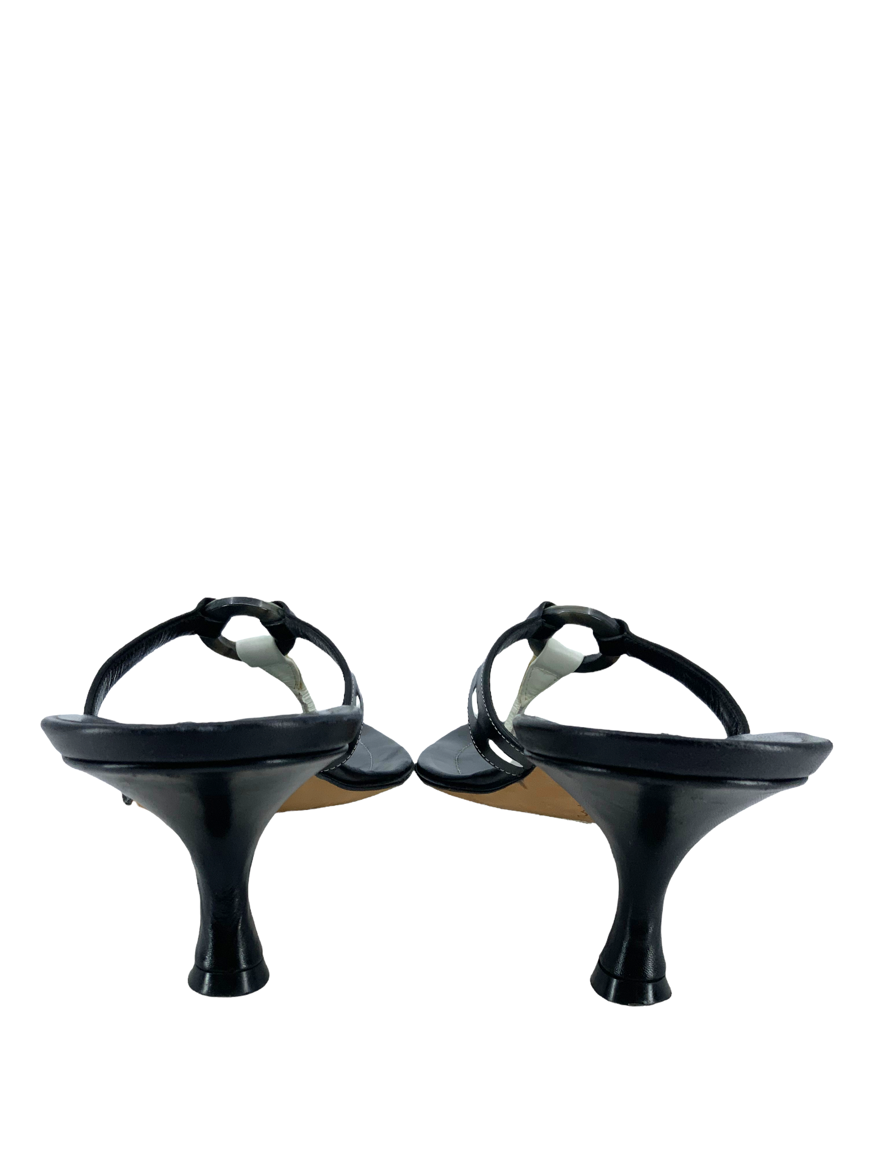 Manolo Blahnik Genuine Leather Thong Sandals for Women - Size 11 | Comfortable Flip Flops for Beach, Pool & Summer Outfits