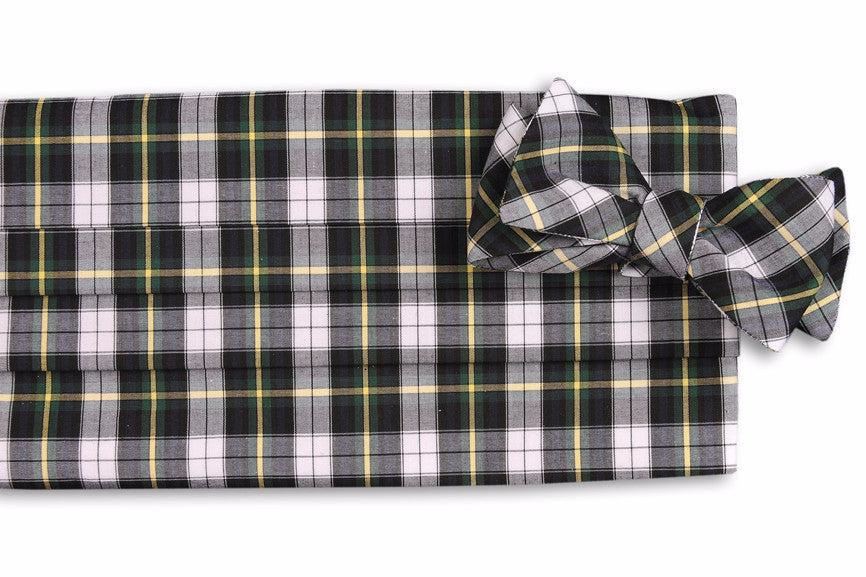Snowcapped Spruce Cummerbund Set for Men - Elegant Formal Waistband Accessory for Tuxedo, Wedding, Prom & Black Tie Events