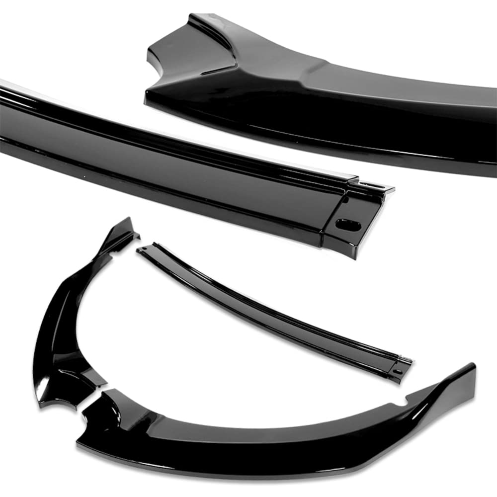 Q1-TECH 9-Piece Front Bumper Lip & Side Skirt Extensions Diffuser Kit for 2017-2019 Toyota Corolla SE/XSE Sedan | ABS Black Front Lip Spoiler & Chin Splitter | Enhances Aerodynamics & Sporty Look | Perfect for Street Racing & Car Shows