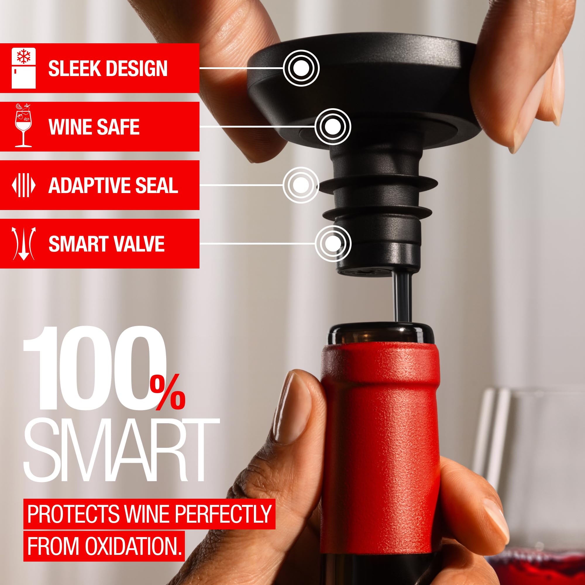 zzysh® 3-in-1 Wine Saver Kit with Argon Gas Preserver - Extends Freshness Up to 8 Weeks - Includes Wine Stoppers & Gas Cartridges - Perfect Gift for Wine Lovers - Ideal for Home Bars, Parties & Wine Storage