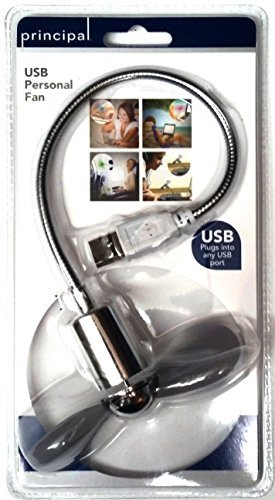 Portable USB Mini Desk Fan - 3 Speeds, Quiet Cooling, Chrome Finish - Perfect for Office, Home, and Travel Use