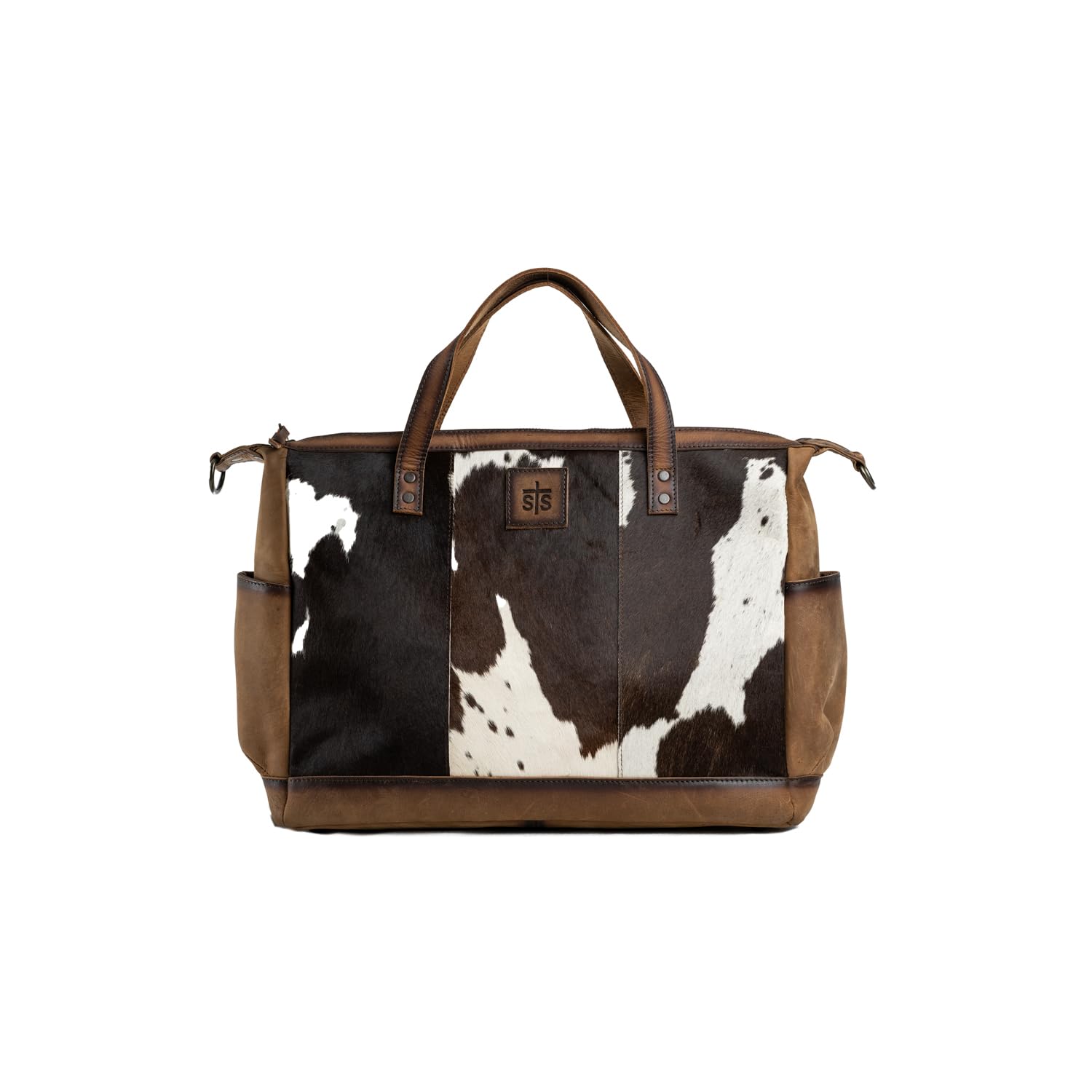 STS Ranchwear Women's Amelia Distressed Brown Cowhide Tote Bag - Stylish Western Leather Purse for Everyday Use, Work & Travel Accessories