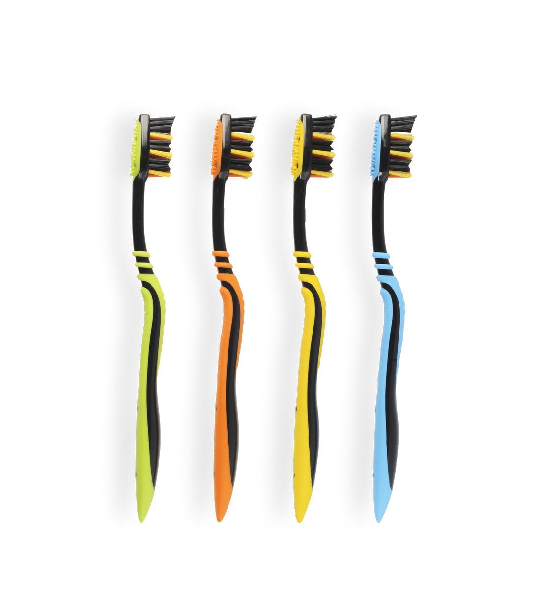 Colgate Zig Zag Black Toothbrush - 4 Pack Deep Cleaning Toothbrushes for Teeth Whitening & Plaque Removal - Perfect for Travel, Home & Office Use