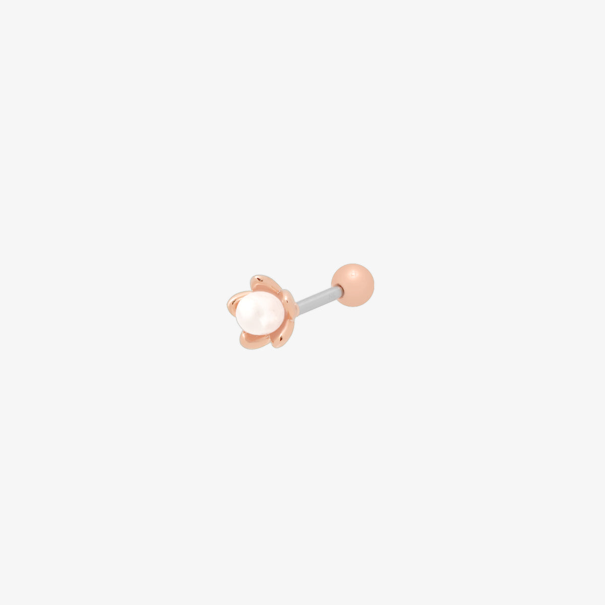 Pearl Flower Belly Button Ring - Elegant Dainty Pearl Flower Navel Piercing Jewelry for Women, Perfect for Summer Outfits & Beach Vacations