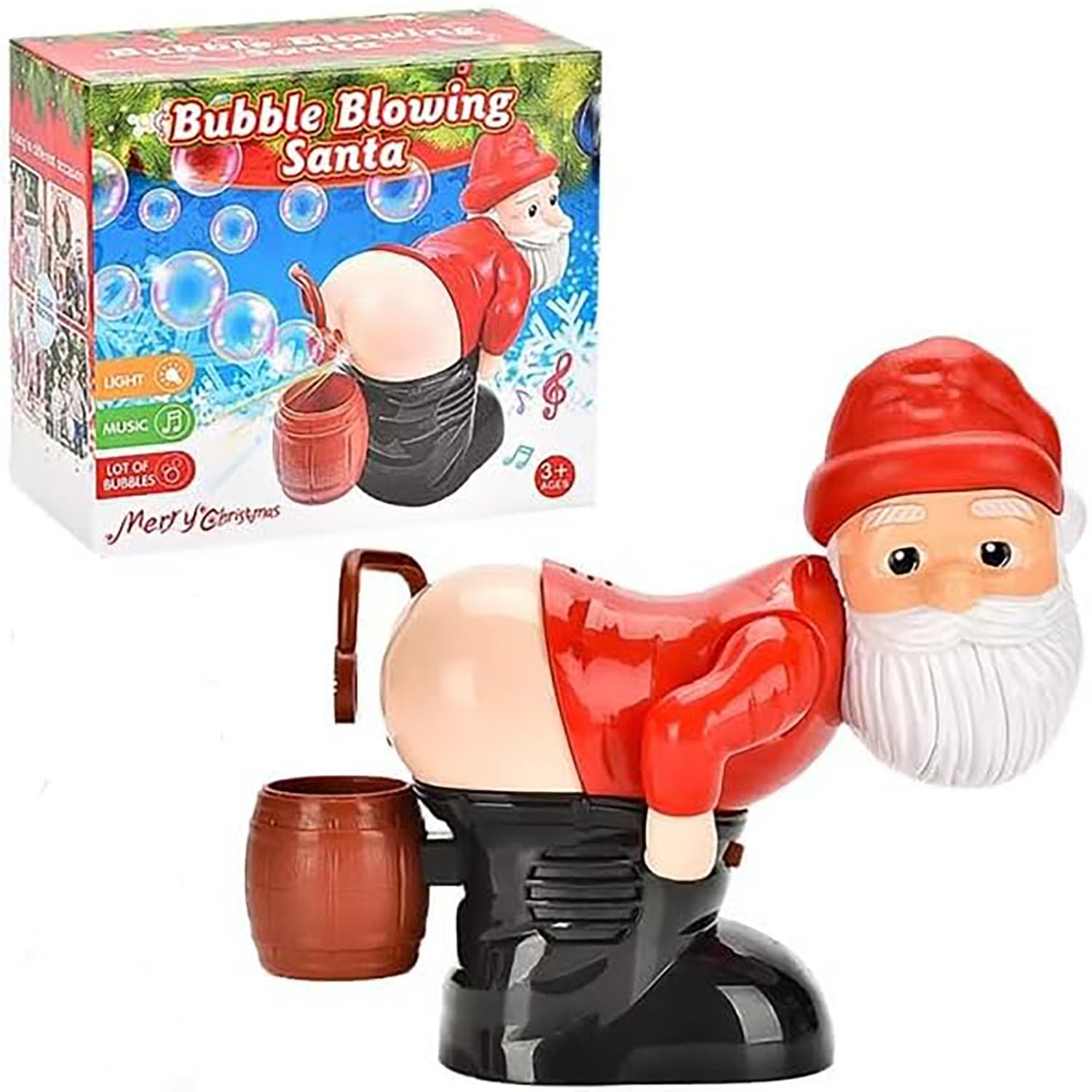 Fart Bubble Blower Machine - Funny Santa Claus Bubble Maker Toy for Kids & Adults | Christmas Gifts, Party Favors & Prank Gag Gifts