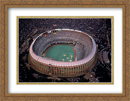 Veterans Stadium 36x28 Framed Art Print - Gold Ornate Double Mat Sports Memorabilia - Perfect for Man Cave, Sports Bar & Home Office Decor