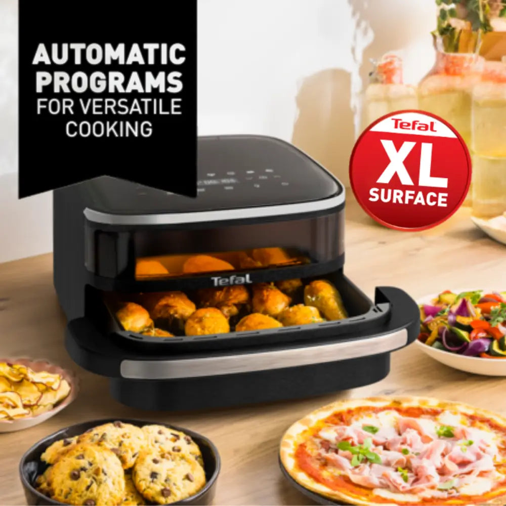 Tefal Easy Fry & Pizza Air Fryer FW4018 - 3.5L Digital Airfryer with Timer, Non-Stick Basket - Perfect for Healthy Frying, Baking, and Roasting at Home