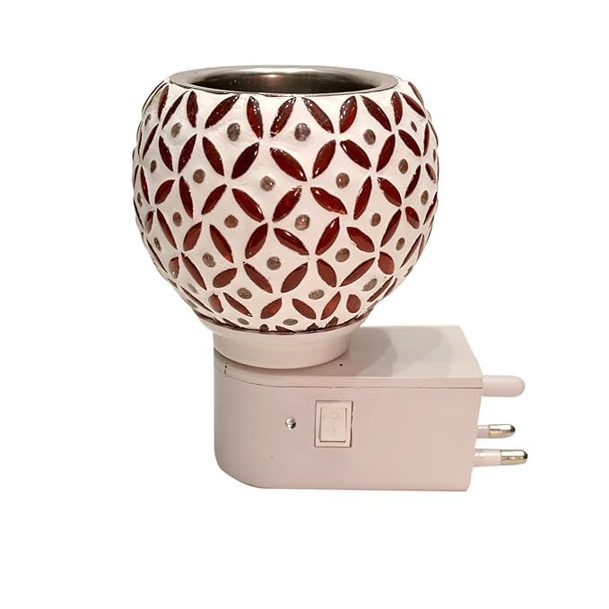 Premium Ceramic Aroma Diffuser & Night Light - Essential Oil Warmer with On/Off Switch, Camphor Burner for Home Fragrance - Perfect for Bedroom, Yoga Studio & Spa Relaxation