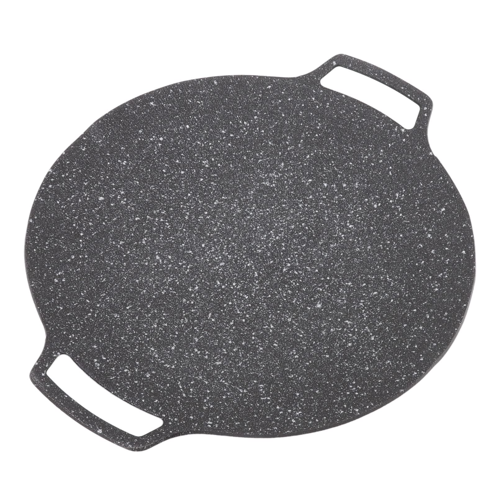 14.17 Inch Nonstick Korean BBQ Grill Pan - Round Griddle with Handle for Stovetop Cooking | Perfect for Korean BBQ, Meats, Pancakes & Ribs | Ideal for Home Kitchen & Outdoor Camping