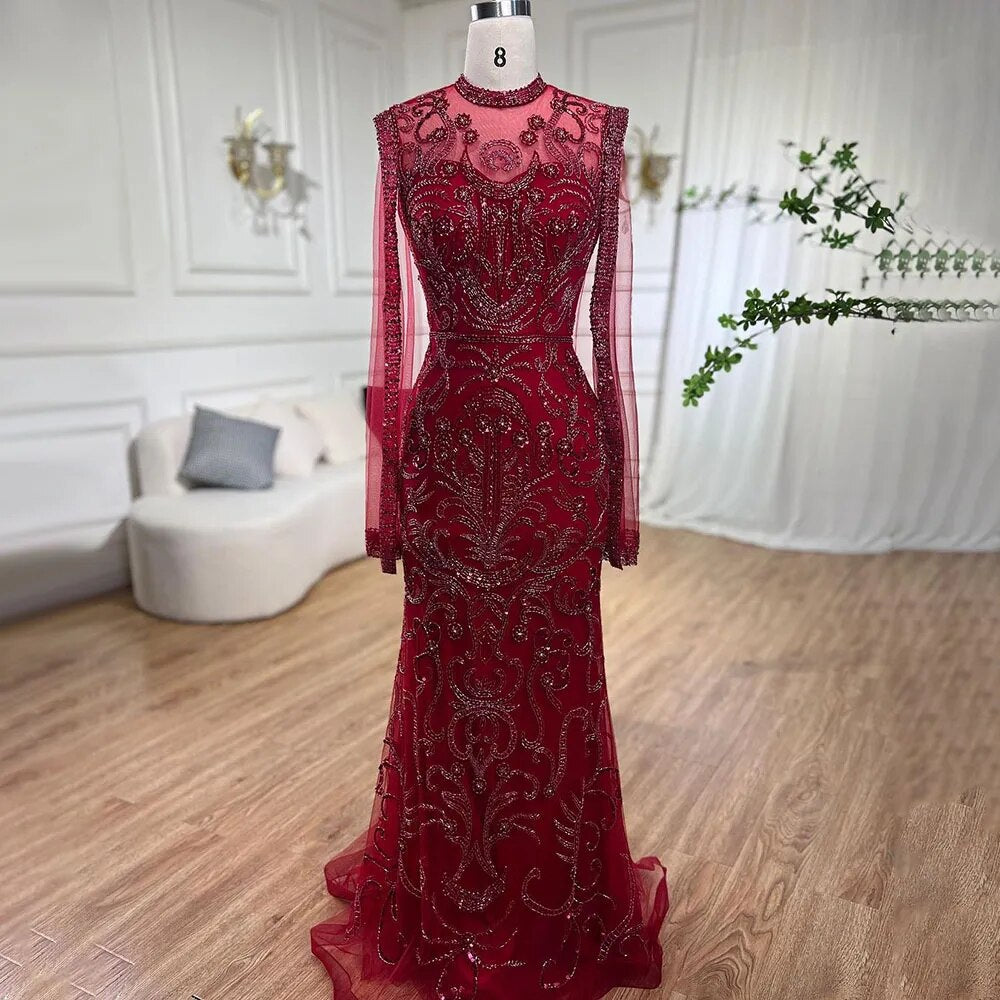 Serene Hill Luxury Grey Nude Mermaid Evening Dress with Cape - Elegant Beaded Gown for Women 2025 | Perfect for Prom, Wedding, and Red Carpet Events - LA71027