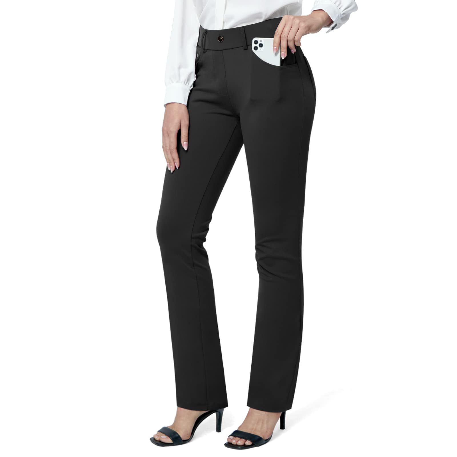 M MOTEEPI Women's High Waisted Yoga Dress Pants - 31