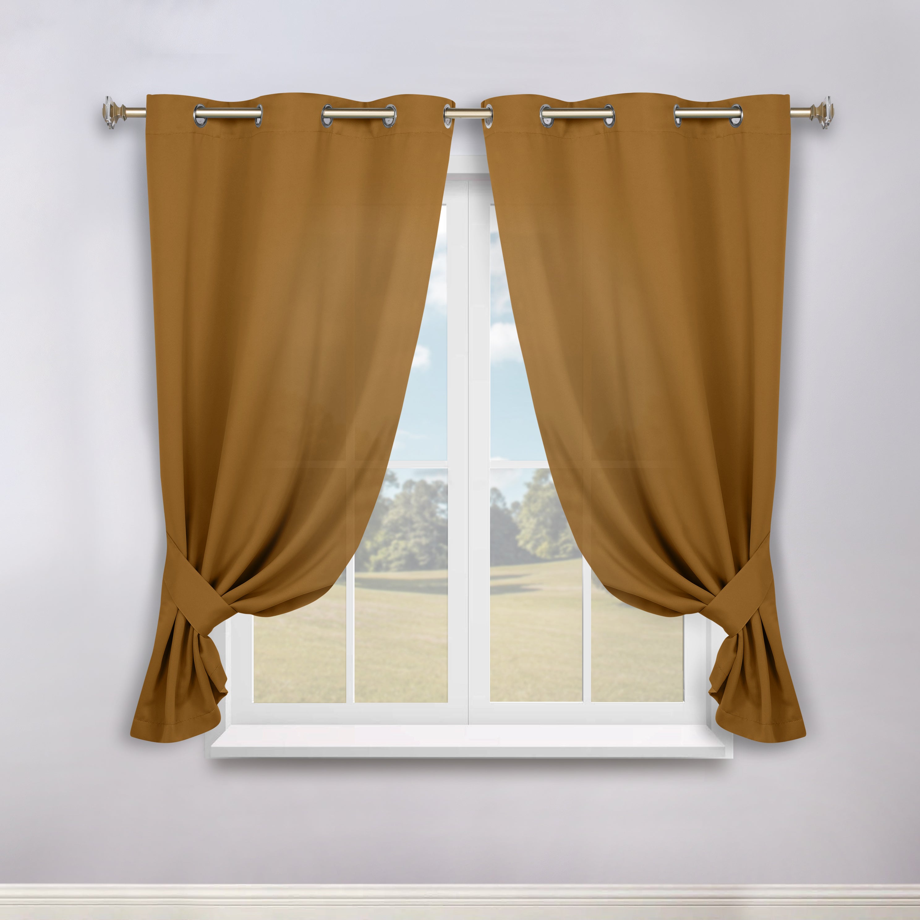 Premium Blackout Curtains Set of 2 - 100% Room Darkening, Machine Washable & Noise Reducing for Bedroom, Nursery & Home Theater