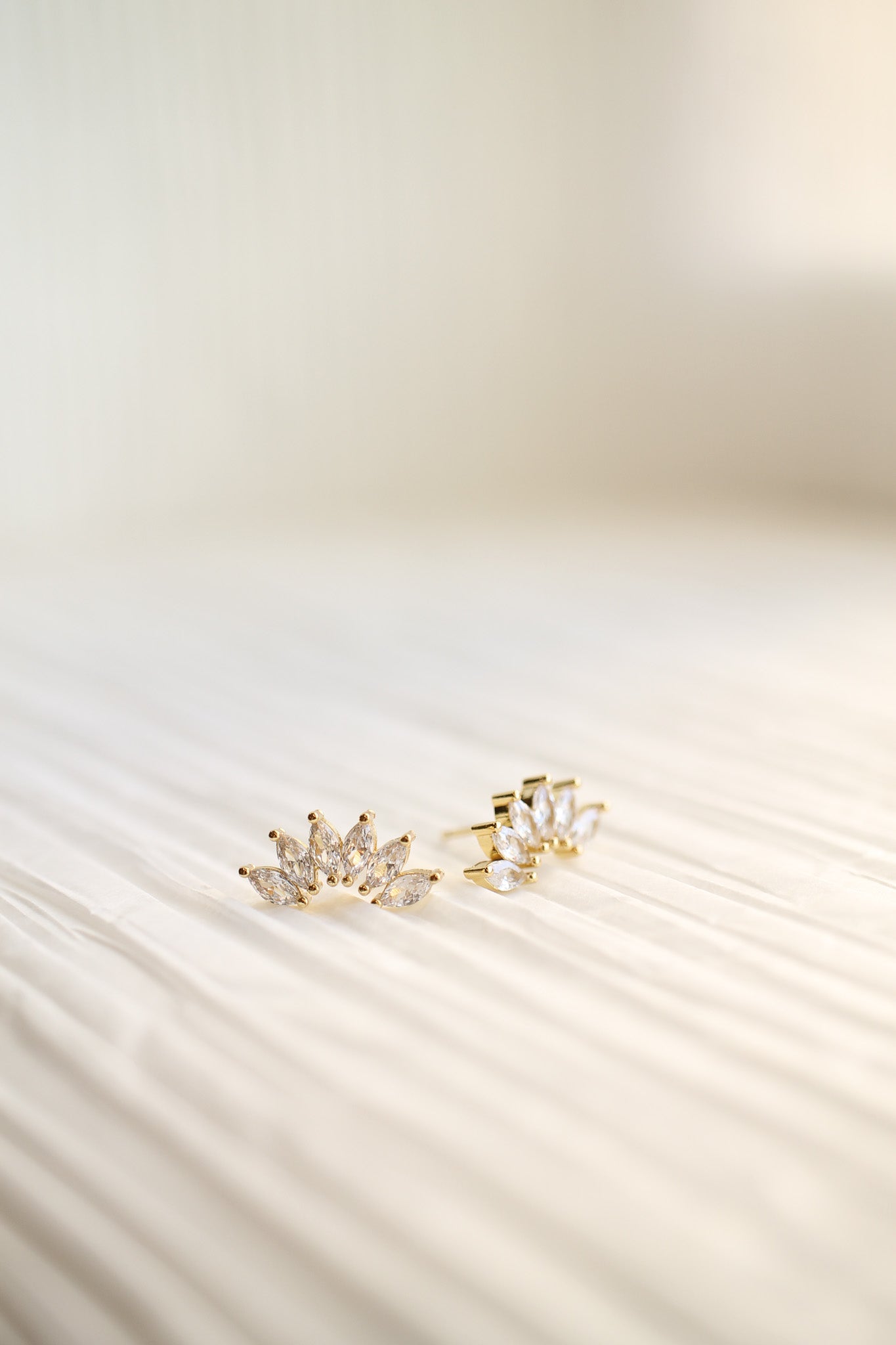 Brooke Stud Earrings in Cubic Zirconia - Elegant & Hypoallergenic Jewelry for Women | Perfect for Parties, Weddings & Everyday Wear