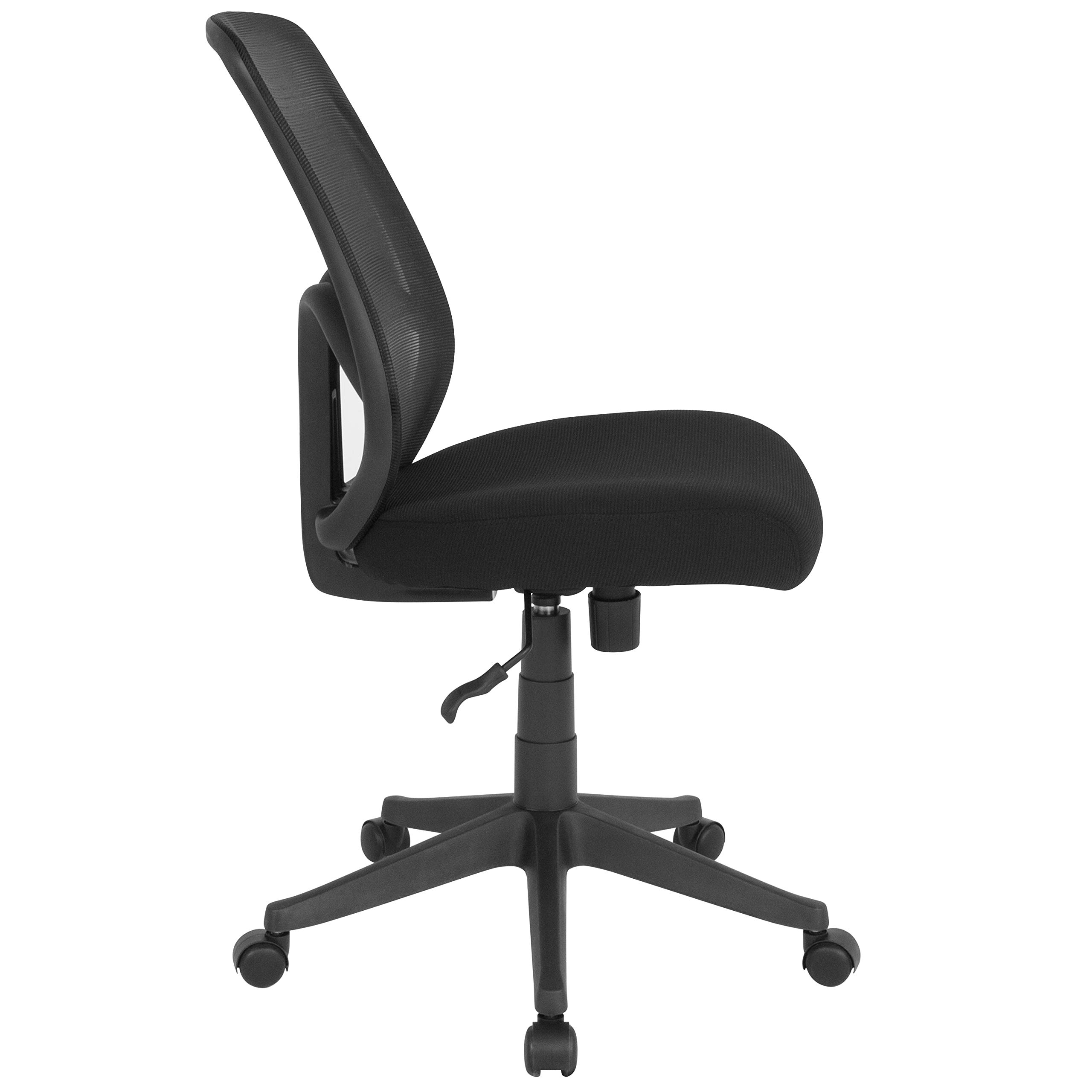 Ergonomic High Back Black Mesh Office Chair with Lumbar Support - Adjustable Swivel Task Chair for Home & Office Workspace, Gaming, and Long Hours Sitting Comfort