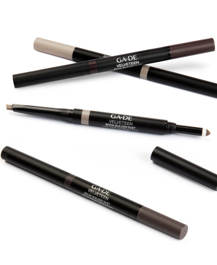 Velveteen Brow Builder Duet 42 Espresso - Natural Looking Eyebrow Pencil & Powder Kit for Perfect Brows - Ideal for Daily Makeup & Professional Brow Styling