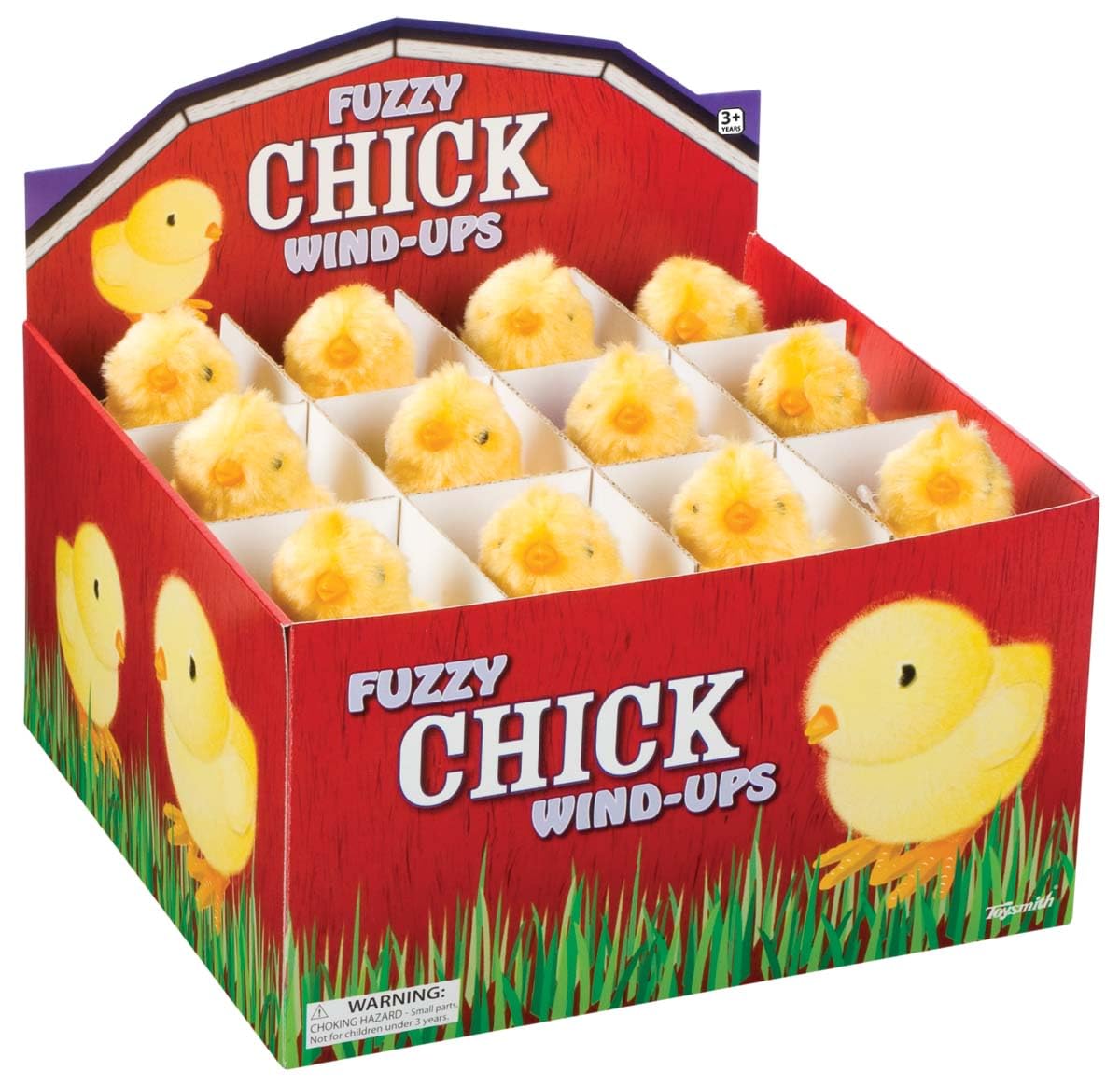 Toysmith Fuzzy Chick Wind Up Toy - Fun & Interactive Mechanical Walking Chicken Toy for Kids - Perfect for Easter Gifts, Birthday Parties & Playtime