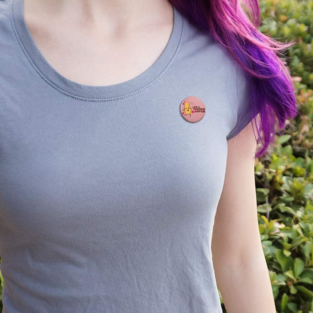 I'm a Tender Lover Chicken Nugget Funny Humor Pinback Button - Cute Novelty Pins for Backpacks, Jackets & Gifts - Perfect for Food Lovers & Chicken Nugget Fans