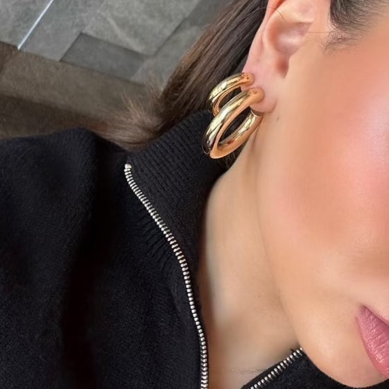 15mm Hoop Earrings for Women - Gold & Silver Small Hoops - Everyday Wear, Gift, Party & Wedding Jewelry