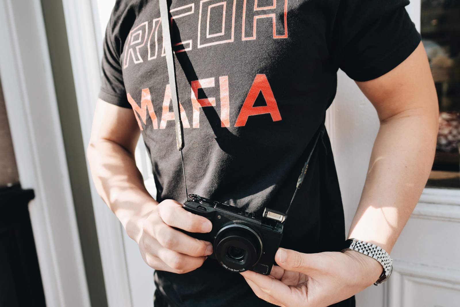 Premium Handmade Leather Camera Neck Strap - Compatible with Ricoh GR, Fujifilm & Small Mirrorless Cameras | Durable & Comfortable for Travel, Street Photography & Everyday Use