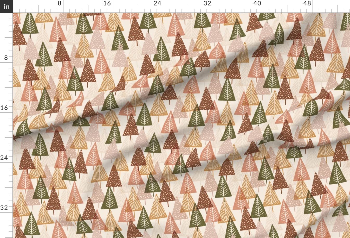 Fall Woods Forest Tree Autumn Printed Minky Fabric by The Yard - Soft Plush Material for Sewing Baby Blankets, Quilt Backing & DIY Crafts - Perfect for Cozy Home Decor, Seasonal Projects & Outdoor-Themed Creations