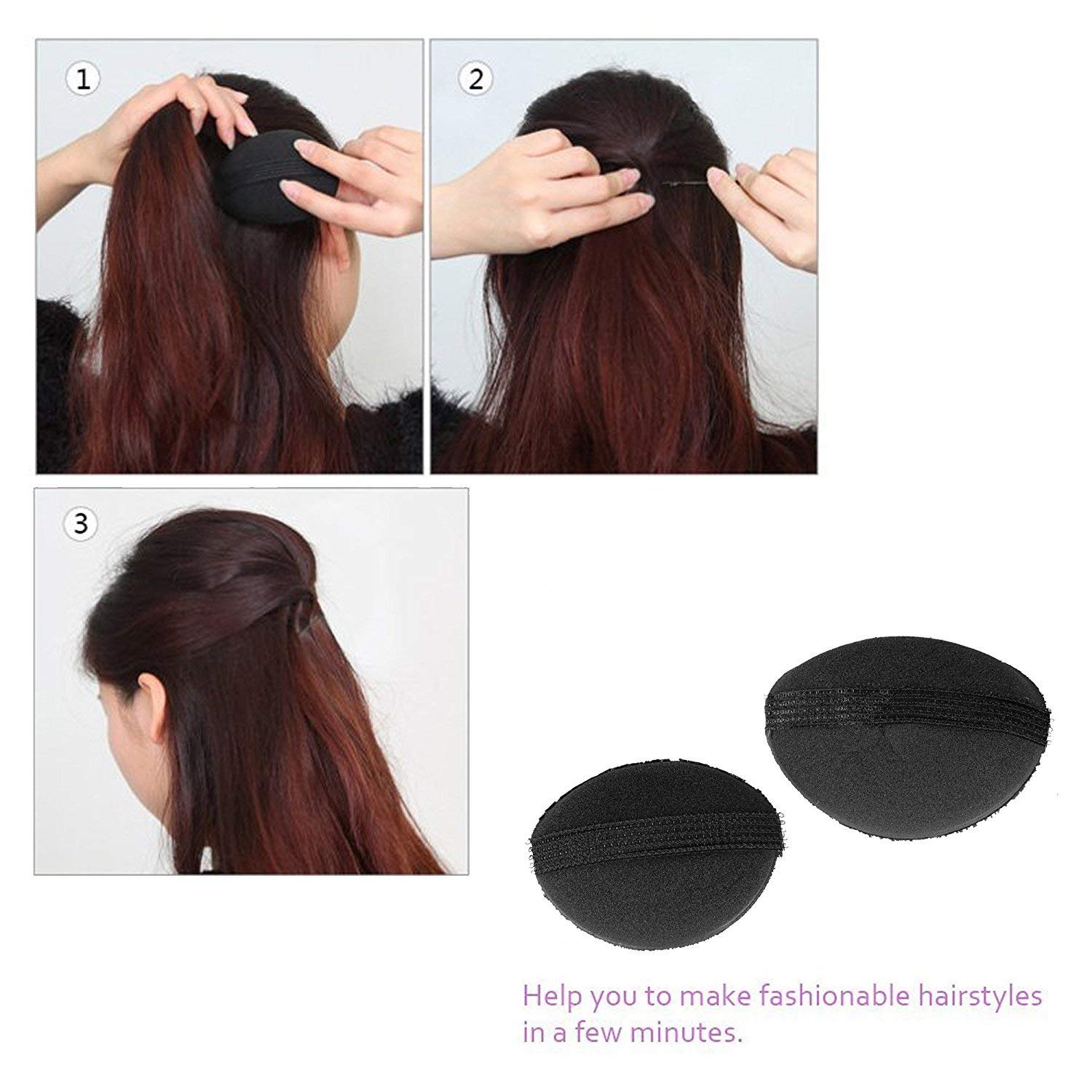 DYOMNIZY Princess Hair Puff Volumizer - Hair Bun Maker for Women, Party Hair Accessories, Hair Clip for Styling | Perfect for Weddings, Prom & Special Occasions