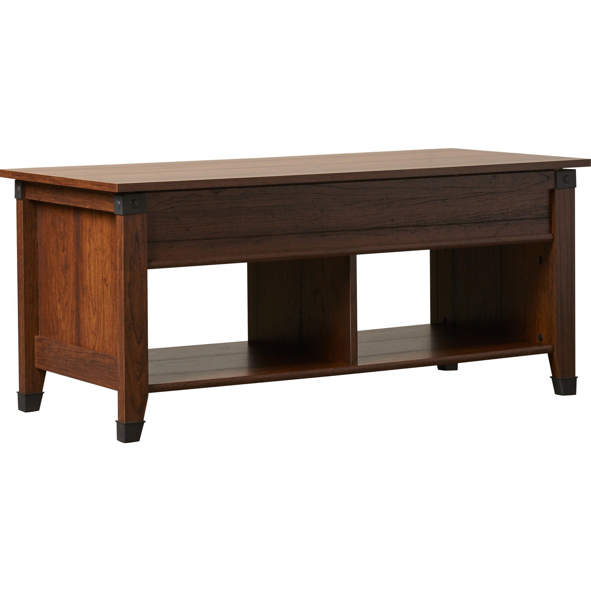Modern Lift Top Coffee Table with Storage - Washington Cherry Wood Living Room Furniture for Small Spaces | Contemporary Design for Home Office & Lounge Use