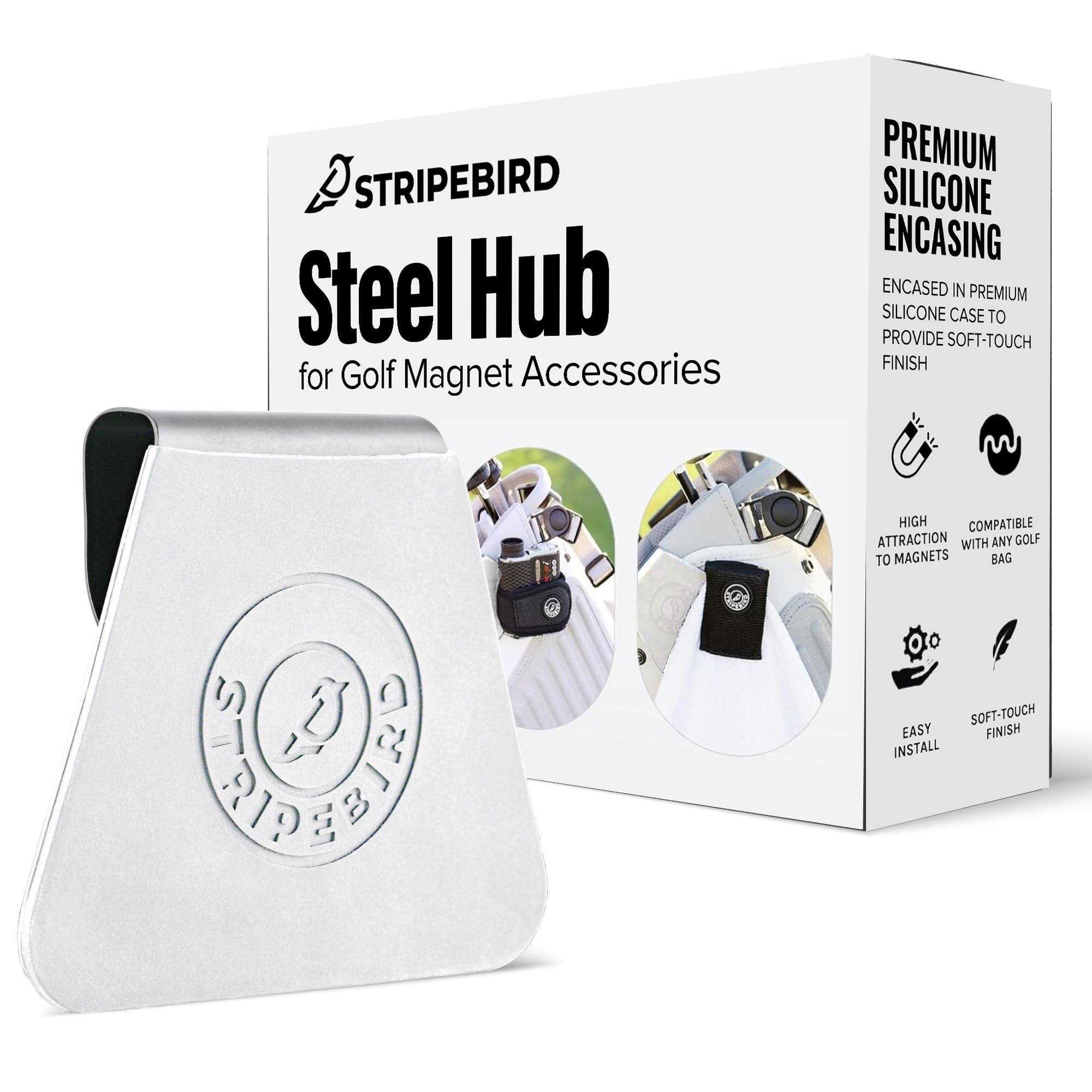 Premium Steel Golf Bag Hub - Durable Magnetic Accessory Holder for Golf Clubs & Gear | Secure & Easy Access to Golf Tools on the Course | Perfect for Golfers, Caddies & Driving Range Practice