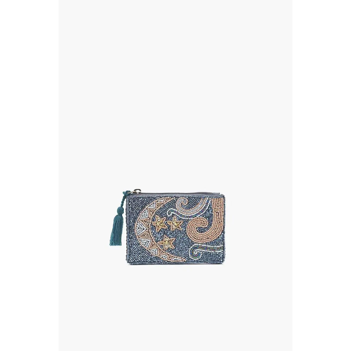 Celestial Embellished Mini Pouches for Women - Small Glittery Crossbody Bags for Parties, Travel & Everyday Use | Trendy Starry Night Design Fashion Accessory