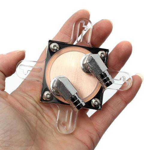 High-Performance CPU Water Cooling Block with Red Copper Base - Efficient Cooling for AMD & Intel Processors - Ideal for Gaming PCs & Overclocking Rigs