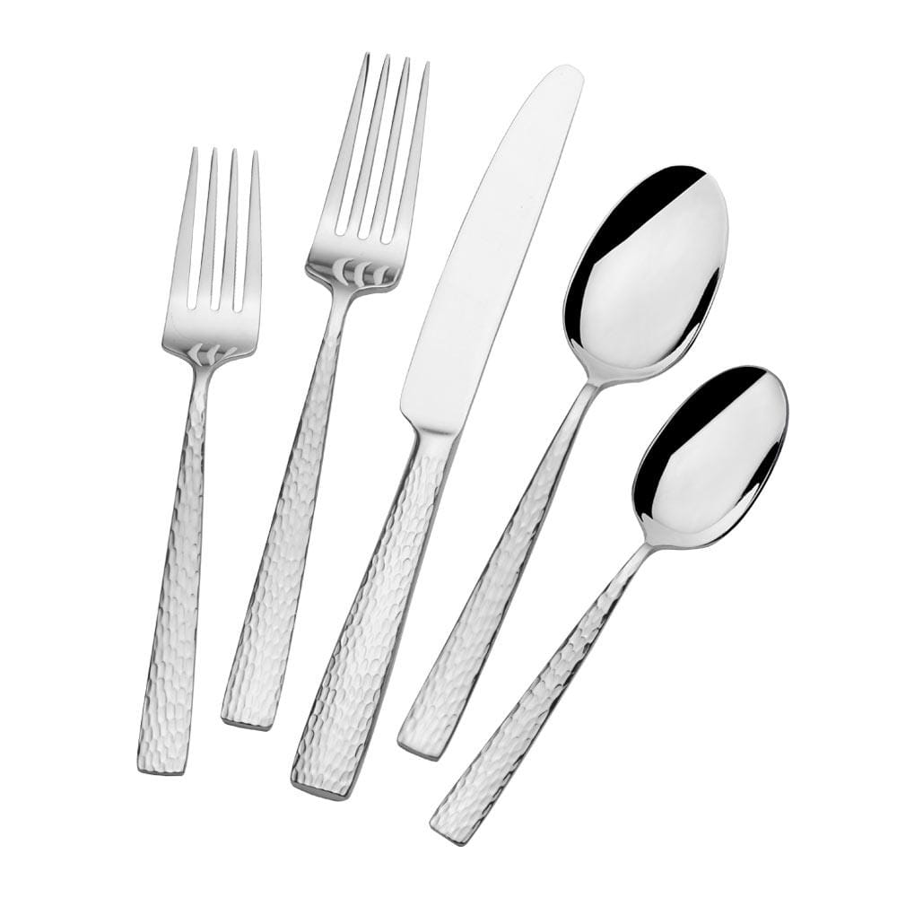 Oliver Mirror 65-Piece Stainless Steel Flatware Set - Service for 12 - Elegant Dining Silverware for Dinner Parties, Weddings & Holiday Gatherings