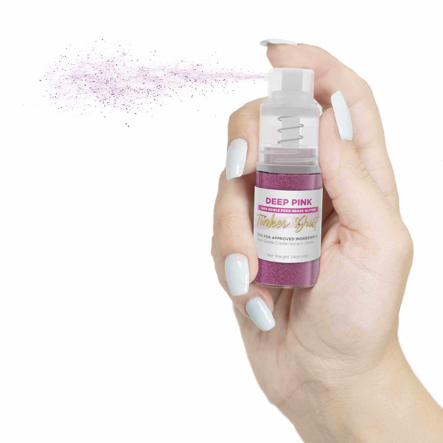 Deep Pink Tinker Dust® Glitter - 4g Spray Pump for DIY Crafts, Nail Art & Party Decor | Wholesale Bulk Glitter for Cosmetics, Scrapbooking & Festival Makeup