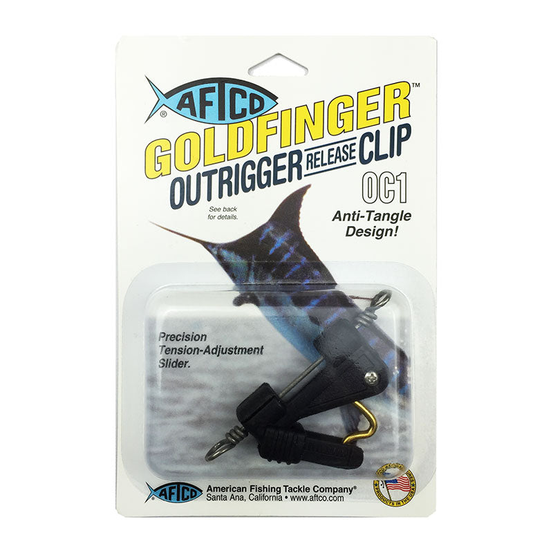 AFTCO Goldfinger Outrigger Release Clip - Heavy Duty Saltwater Fishing Clip for Trolling & Big Game Fishing - Perfect for Offshore, Deep Sea & Sport Fishing Adventures