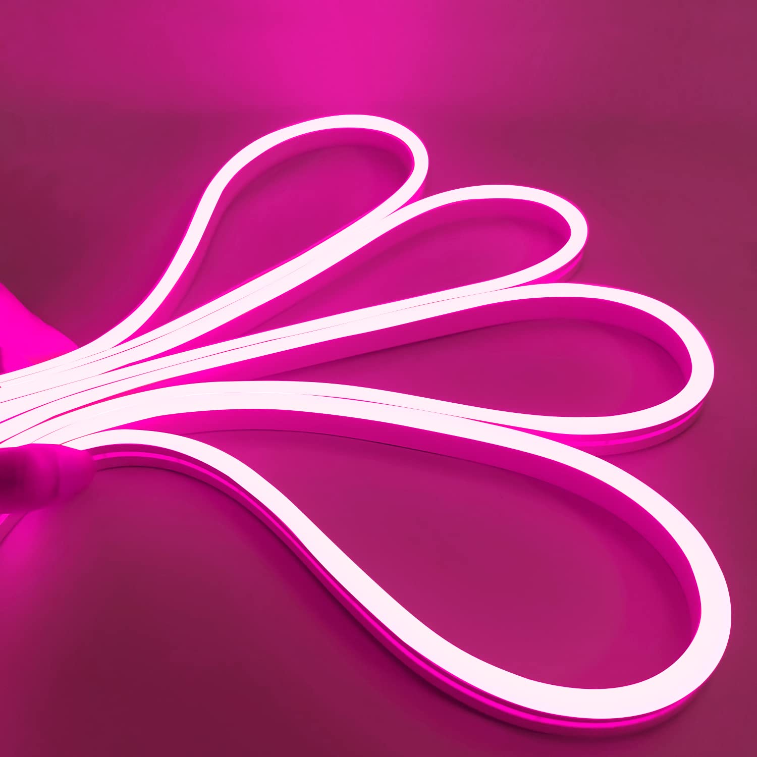 16.4ft LED Neon Lights - IP65 Waterproof Flexible Neon Strip Lights, 12V LED Rope Lights for Bedroom, Living Room & Outdoor Decor (Pink) - Perfect for Party, Wedding, Bar, and Home Lighting