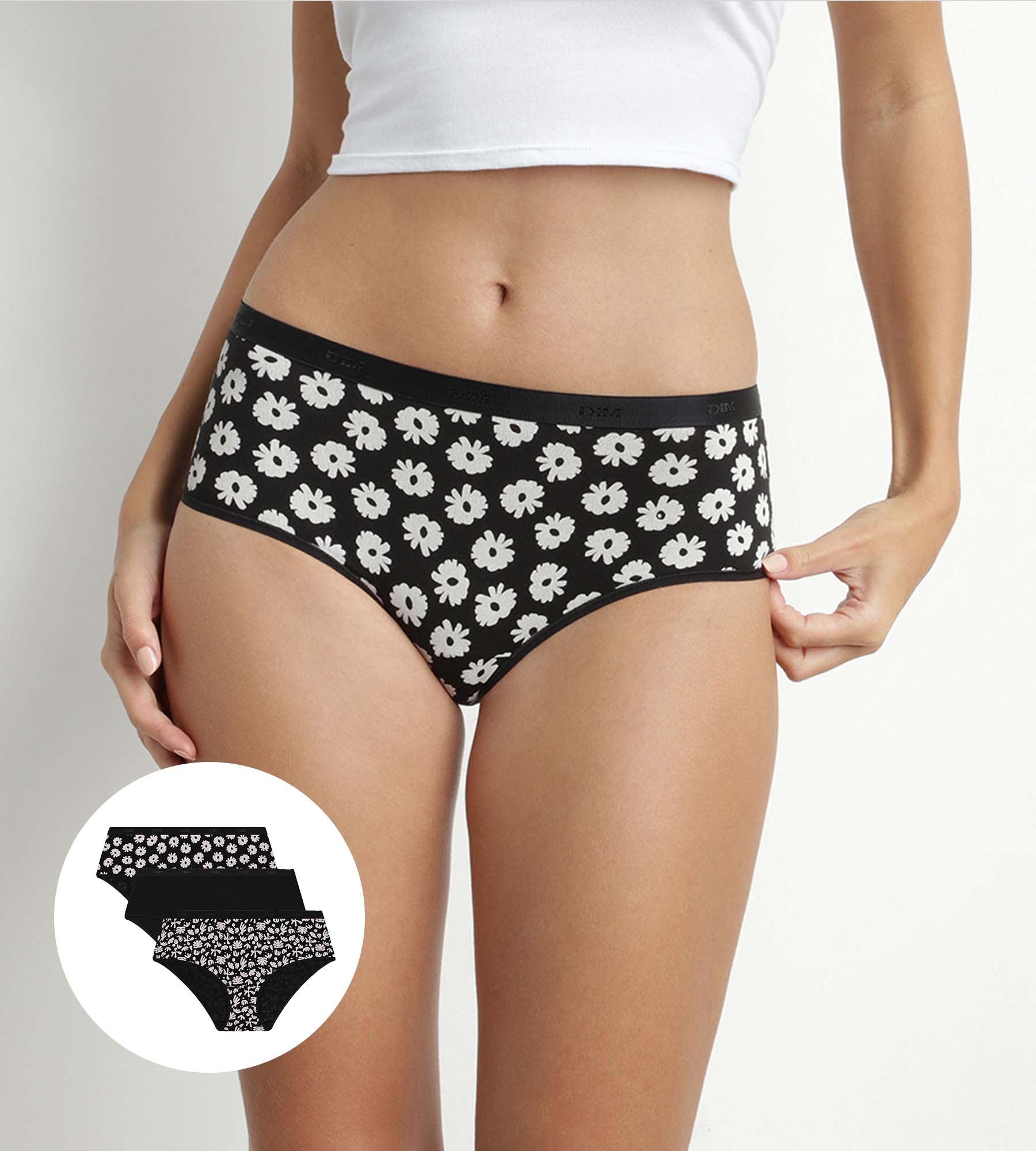 3 Pack Women's Stretch Cotton Shorts - Black, Beige & Floral Print with Pockets | Casual Summer Wear, Lounge, Yoga & Beach Outfits