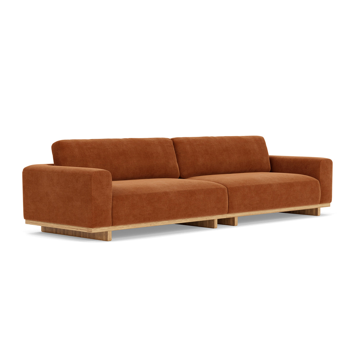 Aya Fabric 4-Seater Sofa - Modern Living Room Couch for Family & Guests | Comfortable Sectional Sofa for Home, Apartment, and Office Lounge