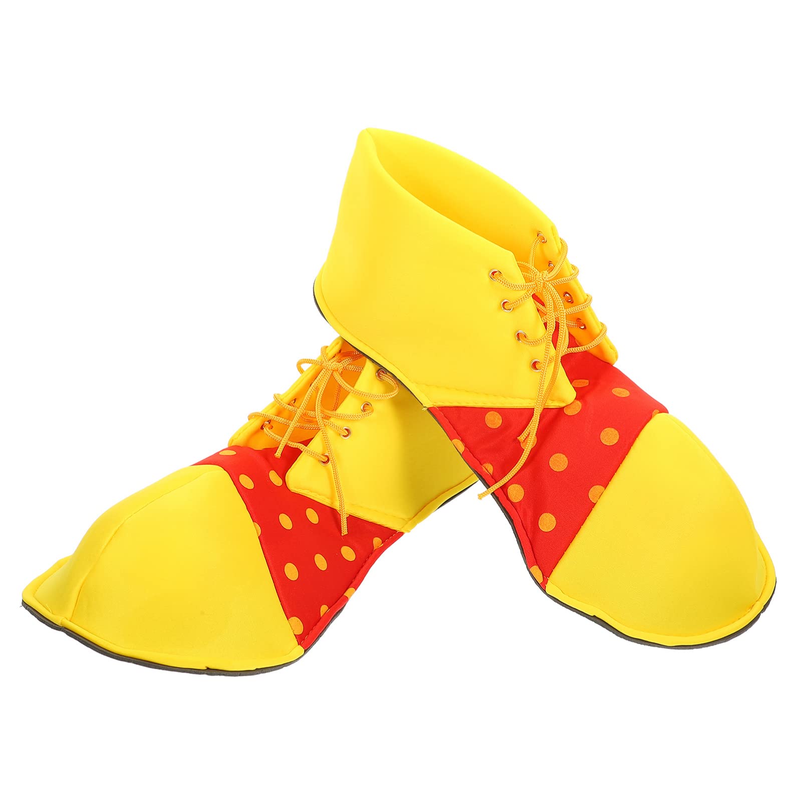 Halloween Clown Shoes - Bright Yellow & Red Costume Accessories for Cosplay, Masquerade Parties & Halloween Events | Fun Party Favors & Carnival Footwear