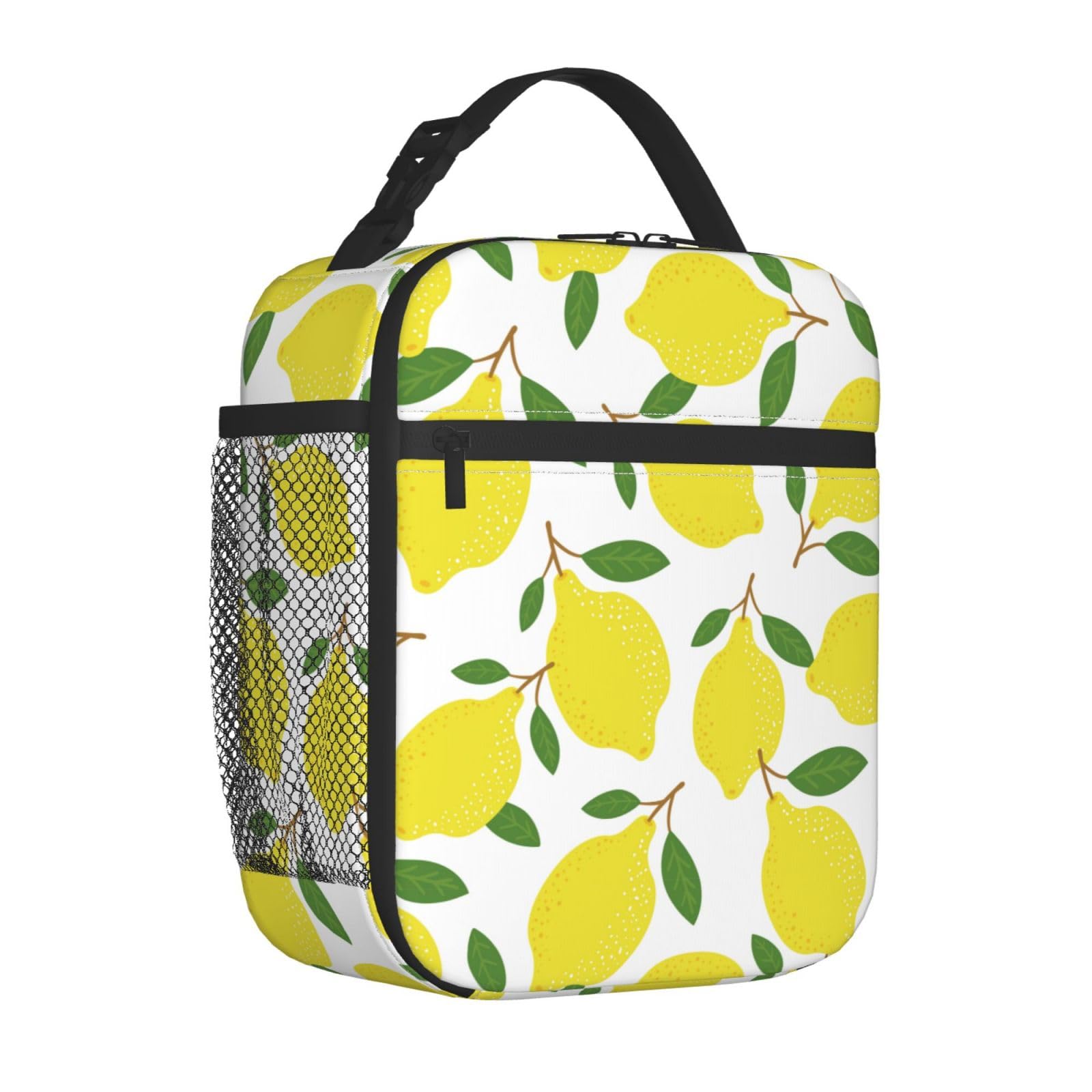Insulated Reusable Lunch Box with Side Pocket - Portable & Leak-Proof Lunch Bag for Women & Men - Perfect for Work, School, Picnics & Outdoor Activities