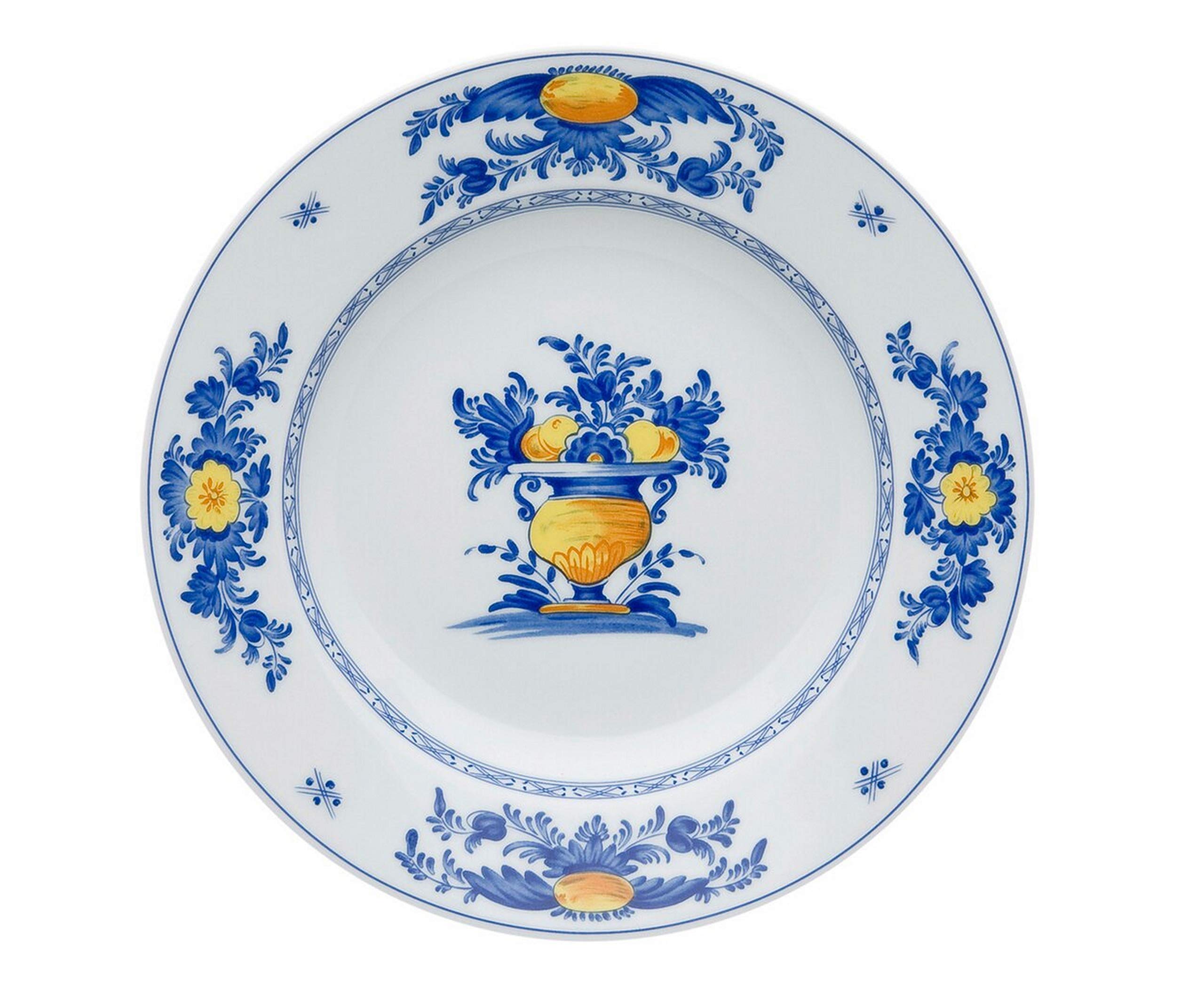 Vista Alegre 9-Inch Viana Soup Plates Set of 4 - Elegant Porcelain Dinnerware for Soup, Pasta & Desserts - Perfect for Fine Dining, Restaurant Use & Home Entertaining