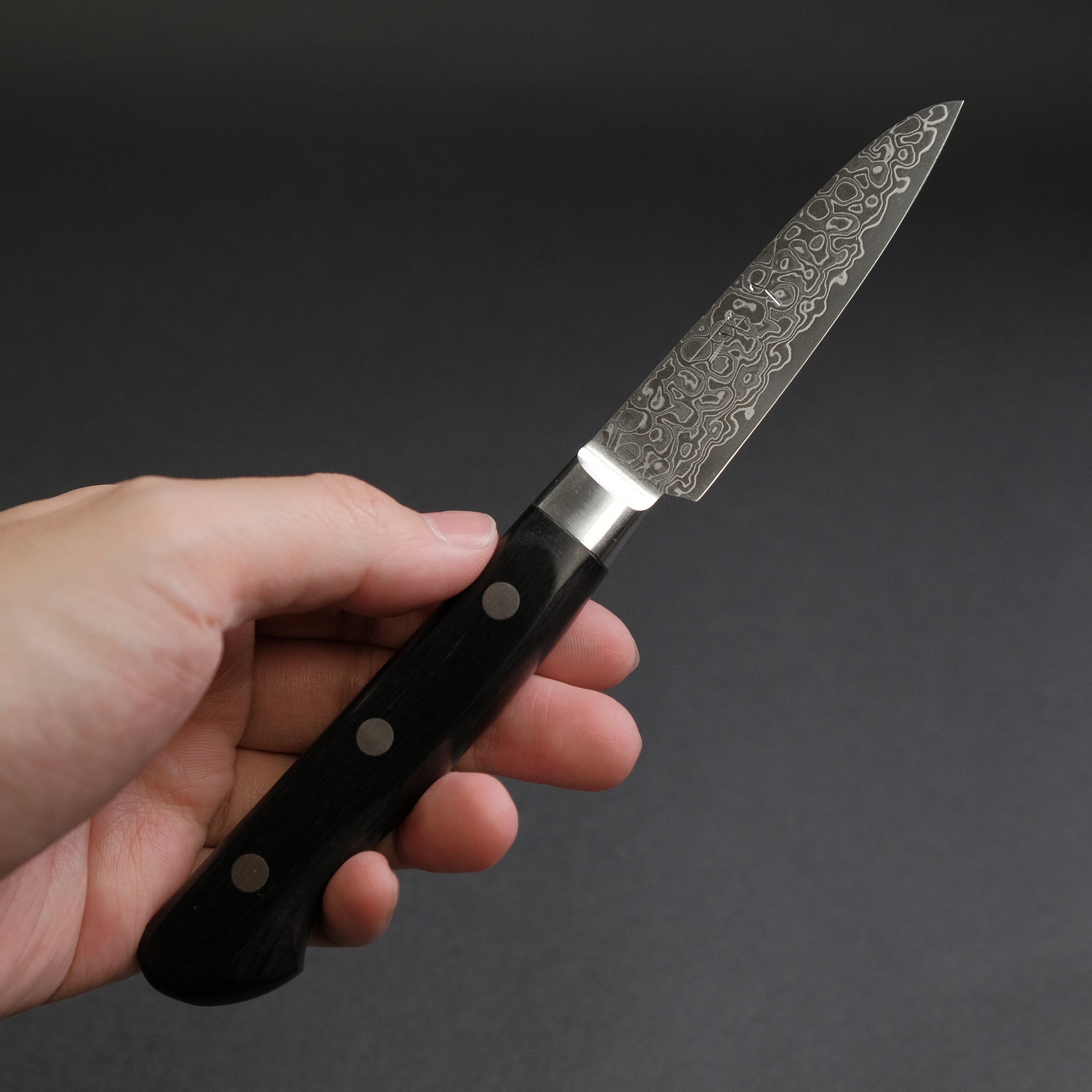 Hitohira HG Damascus Paring Knife with Pakka Wood Handle - Premium Japanese Kitchen Knife for Peeling, Slicing, and Precision Cutting