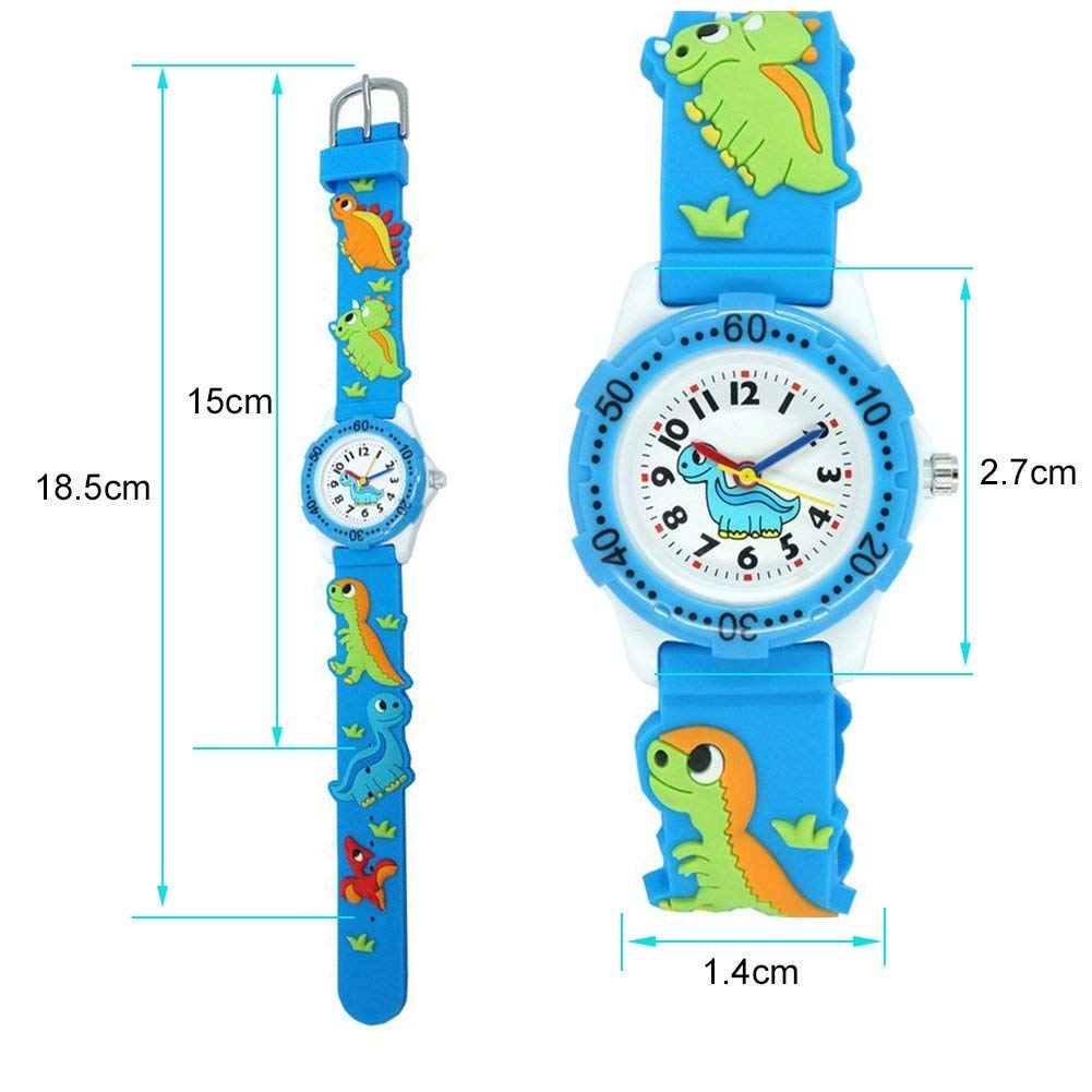 ELEOPTION Kids Watch for Girls & Boys - Waterproof Analog Digital Watch with 3D Cute Cartoon Design, Soft Silicone Strap - Perfect Birthday Gift for Toddlers, School & Outdoor Activities