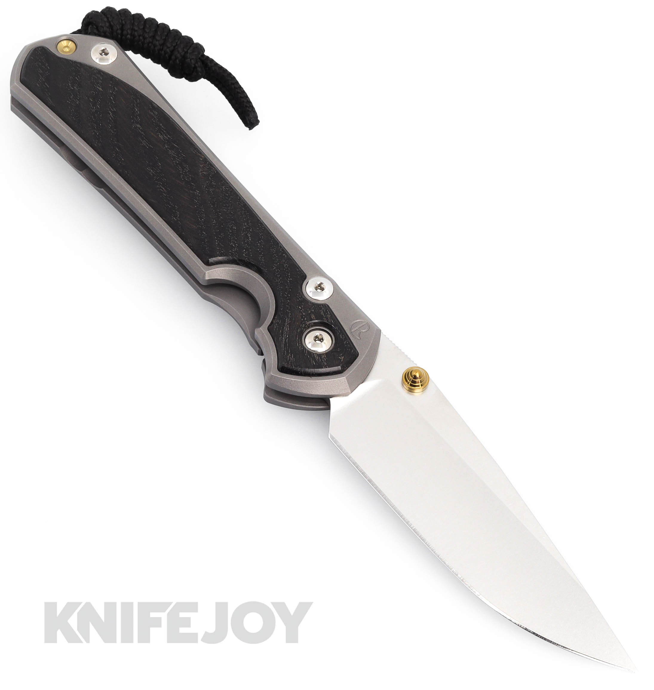 Chris Reeve Knives Large Sebenza 31 LH Drop Point Magnacut Blade with Bog Oak Inlay & Gold Lug - Premium EDC Folding Knife for Outdoor Camping, Hunting, and Survival